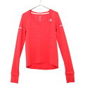 古着 アディダス adidas プリント ランニング 長袖 Tシャツ S レッド レディース 【中古】