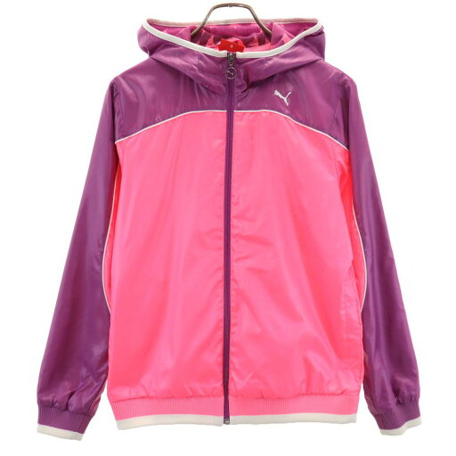 古着 PUMA プーマ トレーニング 長袖 ジップパーカー M ピンク系 裏メッシュ レディース 【中古】 古着 PUMA プーマ トレーニング 長袖 ジップパーカー M ピンク系 裏メッシュ レディース 【中古】