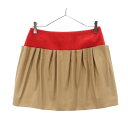 古着 SueUNDERCOVER スーアンダーカバー 日本製 ウールブレンド ミニスカート 2 レッド系 バックジップ レディース 【中古】 【PD】