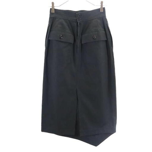 古着 HYKE ハイク リネンブレンド ロング丈 タイトスカート 1 ブラック レディース 【中古】 古着 HYKE ハイク リネンブレンド ロング丈 タイトスカート 1 ブラック レディース 【中古】