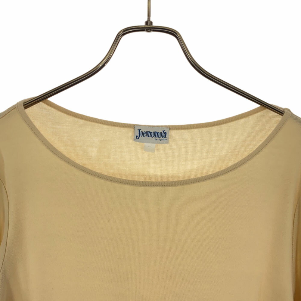 古着 Jocomomola ホコモモラ ワッペン 花柄 7分袖 チュニック 40 ベージュ ワンピース レディース 【中古】 【PD】