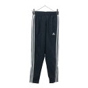 古着 アディダス adidas トレーニング ロングパンツ 150 ブラック 裏メッシュ 裾ジップ キッズ 【中古】 【PD】