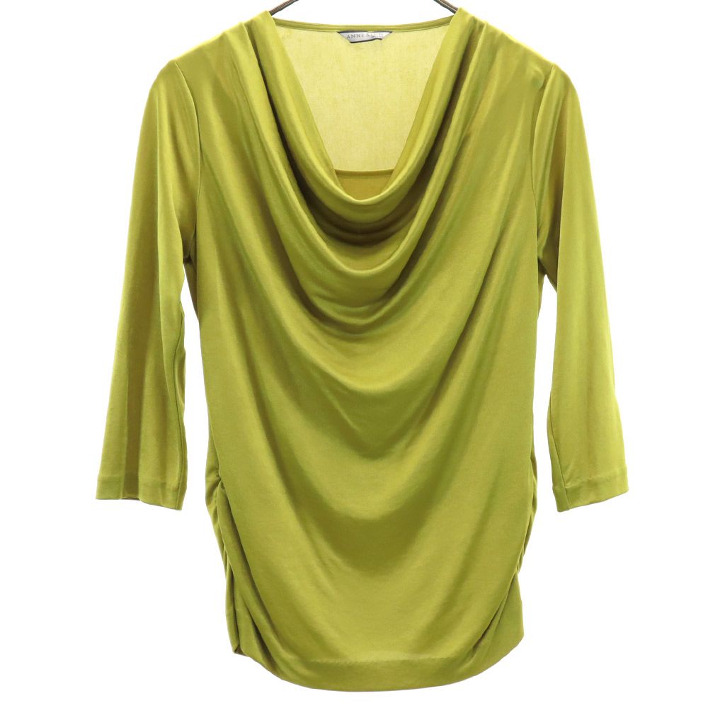 古着 ANNE KLEIN アンクライン 日本製 7分袖 カットソー M グリーン系 レディース 【中古】