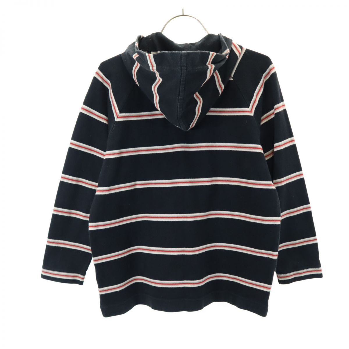 古着 BURBERRY バーバリー 三陽商会 ボーダー柄 長袖 ハーフジップ パーカー 140A ブラック LONDON プルオ bellis-10046042 Bellis サンプル画像2