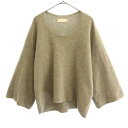 ローカ スコットランド製 ウール100% 長袖ニット S-M グレー ROHKA レディース 【中古】 【221204】
