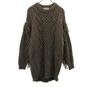 古着 Rodeo Crowns ロデオクラウンズ 長袖 ウールブレンド ニット ワンピース F ブラウン レディース 【中古】 【PD】(4)