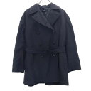 トリコ コムデギャルソン 80s 1988年 ヴィンテージ 中綿 ジャケット 黒 tricot COMME des GARCONS ウエストベルト コート レディース 【中古】 【211021】