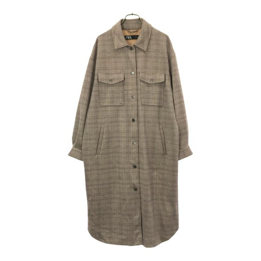 古着 ザラ ZARA グレンチェック 長袖 シャツワンピース XS-S グレー系 レディース 【中古】 【PD】 古着 ザラ ZARA グレンチェック 長袖 シャツワンピース XS-S グレー系 レディース 【中古】 【PD】