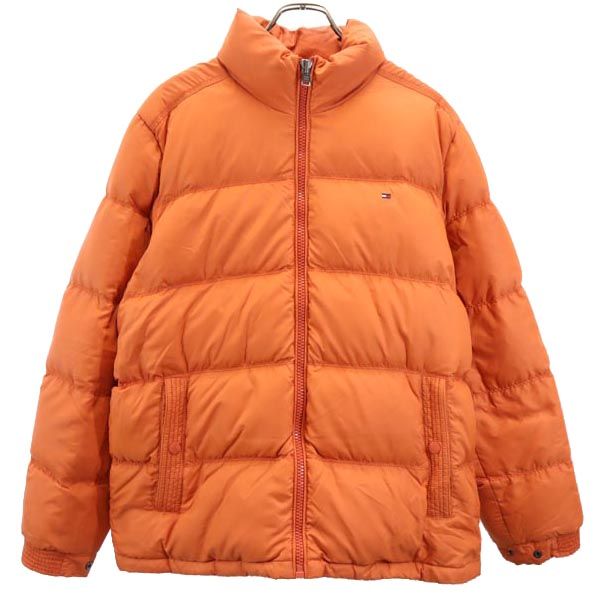 トミーヒルフィガー 長袖 ダウンジャケット XXL オレンジ系 TOMMY HILFIGER ビッグサイズ レディース 【中古】 【231214】