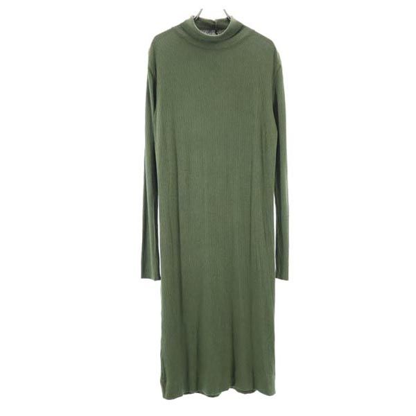 Rakuten - ジースターロウ タートルネック ニット 長袖 立体ロゴ ワンピース S カーキ G-STAR RAW レディース 【中古】 【230319】
