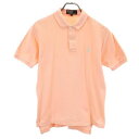 ポロバイラルフローレン 半袖 ポロシャツ 170 サーモンピンク Polo by Ralph Lauren 鹿の子 ロゴ刺繍 キッズ 【中古】 【230515】
