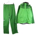 ノースフェイス NPW11213 レインスーツ 上下セットアップ M グリーン THE NORTH FACE レインジャケット ゴアテックス レディース 【中古...