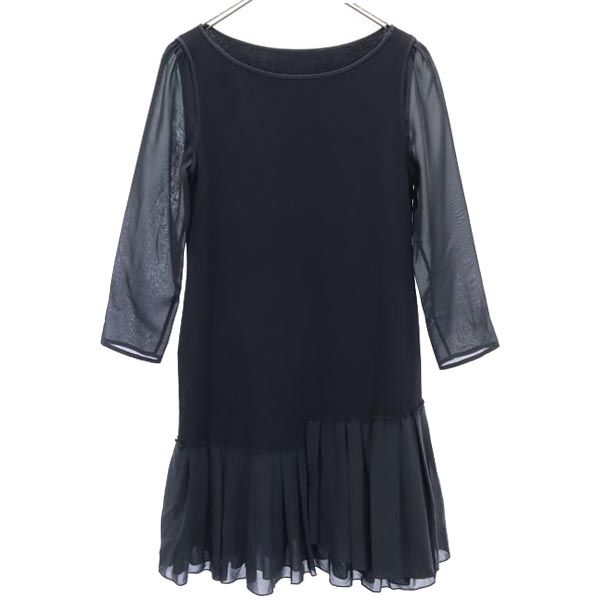 フォクシーニューヨーク ワンピース 38 黒 FOXEY NEW YORK 日本製 レディース 【中古】 【230324】