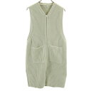 古着 AURALEE オーラリー 19AW 日本製 ロング ジップ ウール ニットベスト 1 グリーン系 レディース 【中古】(4)