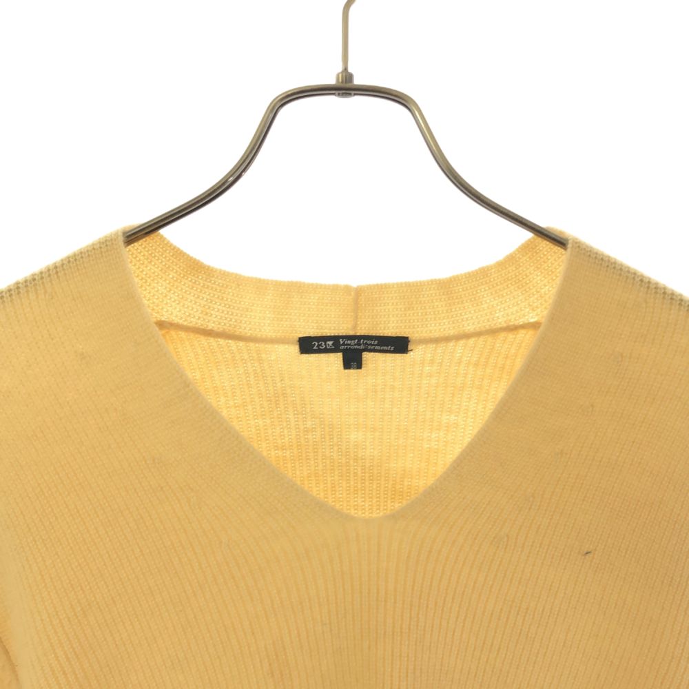 古着 23ku 23区 長袖 ウールカシミヤ Vネック ニット 38 イエロー セーター レディース 【中古】 【PD】 bellis-10047522 Bellis サンプル画像3