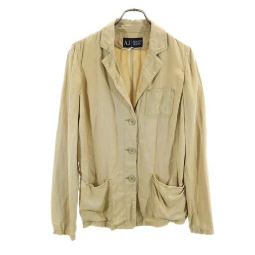 アルマーニジーンズ イタリア製 リネンブレンド ジャケット 40 ベージュ ARMANI JEANS レディース 【中古】 【230925】 アルマーニジーンズ イタリア製 リネンブレンド ジャケット 40 ベージュ ARMANI JEANS レディース 【中古】 【230925】
