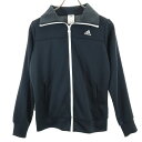 古着 adidas アディダス トレーニングジャージ M ブラック レディース 【中古】 【PD】