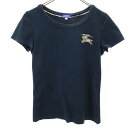 バーバリーブルーレーベル 三陽商会 半袖 Tシャツ 38 黒 BURBERRY BLUE LABEL レディース 【中古】 【240418】 メール便可