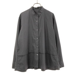 ユニクロ プラスジェイ 長袖 バンドカラー シャツ M グレー系 UNIQLO ＋J レディース 【中古】 【240420】 メール便可