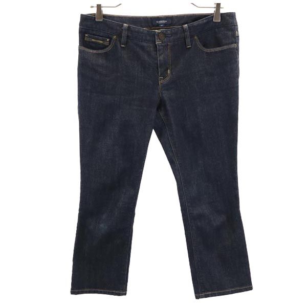 古着 BURBERRY バーバリー 三陽商会 クロップド ストレッチ デニムパンツ 40 レディース 【中古】 【PD】