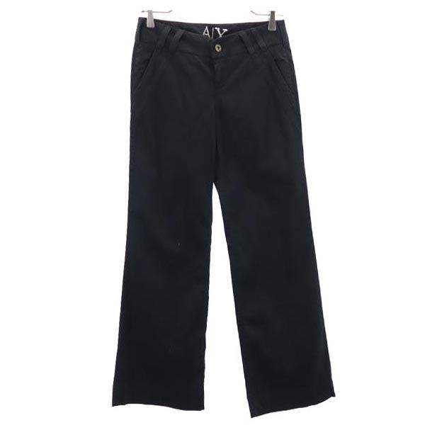 アルマーニエクスチェンジ 90s オールド ストレッチパンツ 0 ブラック ARMANI EXCHANGE レディース 【中古】 【240422】