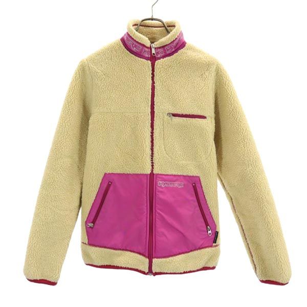 古着 HYSTERIC ヒステリック 日本製 ボア フリースジャケット ベージュ×ピンク レディース 【中古】