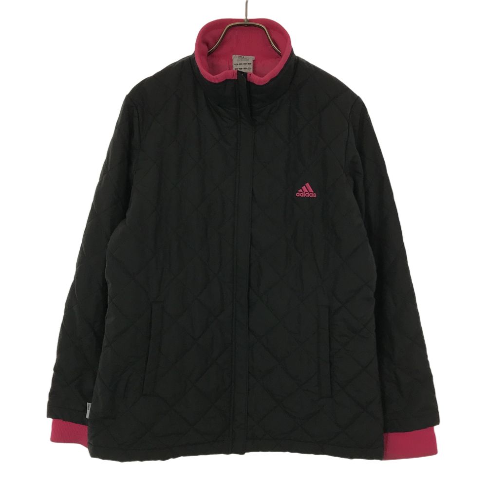 古着 adidas アディダス スポーツジャケット M ブラック×ピンク レディース 【中古】 【PD】