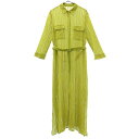 ミラオーウェン レース 長袖ロングニットワンピース 0 グリーン Mila Owen レディース 【中古】 【221230】(4)