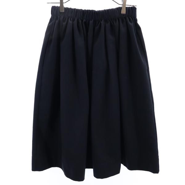 古着 JUPE NOIR フランス製 ミディ丈 ギャザースカート 0 ブラック レディース 【中古】(4)