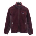 パタゴニア 23071 アウトドア ボア フリース XS えんじ系 patagonia 裏メッシュ ロゴ レディース 【中古】 【230202】