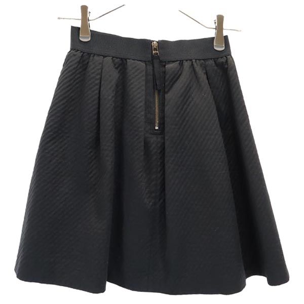 Bellisの古着 BURBERRY BLUE LABEL バーバリーブルーレーベル 日本製 三陽商会 ミニ丈 ギャザースカート 36 ブラック系 バックジップ レディース 【中古】｜アングル2