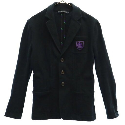 ラルフ ローレン ワンポイントロゴワッペン テーラードジャケット M ネイビー RALPH LARUREN レディース 【中古】 【230131】 ラルフ ローレン ワンポイントロゴワッペン テーラードジャケット M ネイビー RALPH LARUREN レディース 【中古】 【230131】