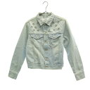 スナイデル ラインストーン柄 デニムジャケット F ブルー snidel レディース 【中古】 【230212】(4)