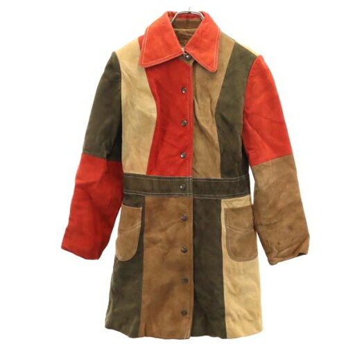 古着 VINTAGE ヴィンテージ 80s カナダ製 切替 コート 45481 ブラウン系 レディース 【中古】 【PD】 古着 VINTAGE ヴィンテージ 80s カナダ製 切替 コート 45481 ブラウン系 レディース 【中古】 【PD】