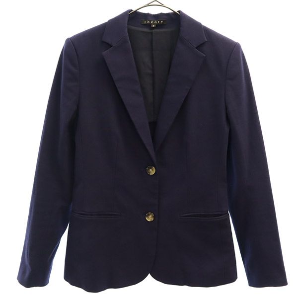 セオリー テーラードジャケット 2 ネイビー theory レディース 【中古】 【230215】