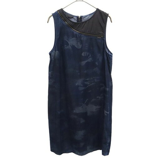 ディーゼル 総柄 ノースリーブ ワンピース S ネイビー系 DIESEL レディース 【中古】 【230728】 ディーゼル 総柄 ノースリーブ ワンピース S ネイビー系 DIESEL レディース 【中古】 【230728】