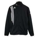 アディダス スポーツ ロゴ刺繍 ジャージ 150 黒 adidas トレーニング キッズ 【中古】 【230511】
