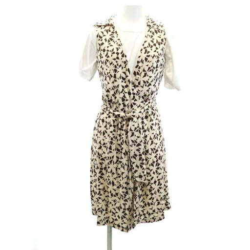 ダイアンフォンファステンバーグ シルク カシュクール 総柄 ワンピース 4 ブラウン系 DIANE VON FURSTENBERG ノースリーブ レディース 【中古】 【230610】 ダイアンフォンファステンバーグ シルク カシュクール 総柄 ワンピース 4 ブラウン系 DIANE VON FURSTENBERG ノースリーブ レディース 【中古】 【230610】