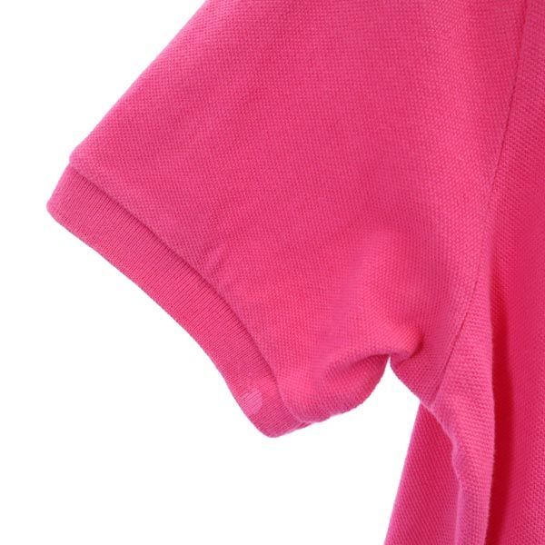 ローレンラルフローレン ロゴ刺繍 半袖 ポロシャツ S ピンク LAUREN RALPH LAUREN 鹿の子地 レディース 【中古】 【230515】 メール便可