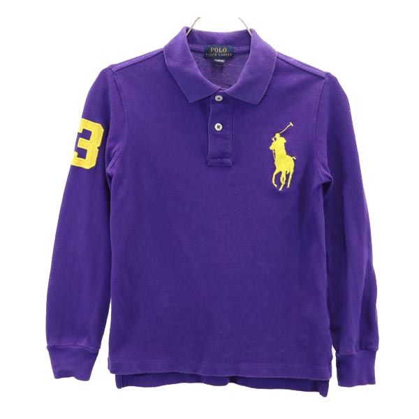 ポロラルフローレン ビッグポニー 長袖 ポロシャツ 6 パープル POLO RALPH LAUREN キッズ 【中古】 【230821】 メール便可 【詳細】 全体的に毛羽立ち・色あせ・擦れあり。破れ等の目立ったダメージはございませんが、古...