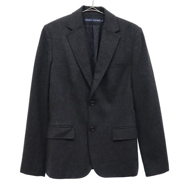 ラルフローレン 日本製 ウールブレンド テーラードジャケット 9 グレー RALPH LAUREN レディース 【中古】 【230413】