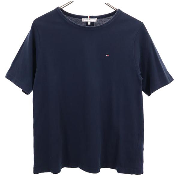 トミーヒルフィガー 半袖 Tシャツ XS ネイビー系 TOMMY HILFIGER ロゴ レディース 【中古】 【230611】 メール便可