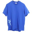 リーボック プリント 半袖 Tシャツ M ブルー系 Reebok ロゴ レディース 【中古】 【230805】 メール便可(4)