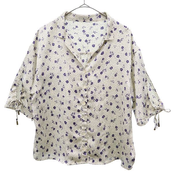 リリーブラウン 花柄 小花柄開襟シャツ F ベージュ系 Lily Brown オープンカラー シャツ LWFT181020 レディース 【中古】 【230804】 メール便可