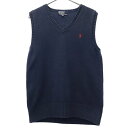 ポロバイラルフローレン ワンポイント刺繍 ニットベスト 150 ネイビー POLO by Ralph Lauren キッズ 【中古】 【231108】