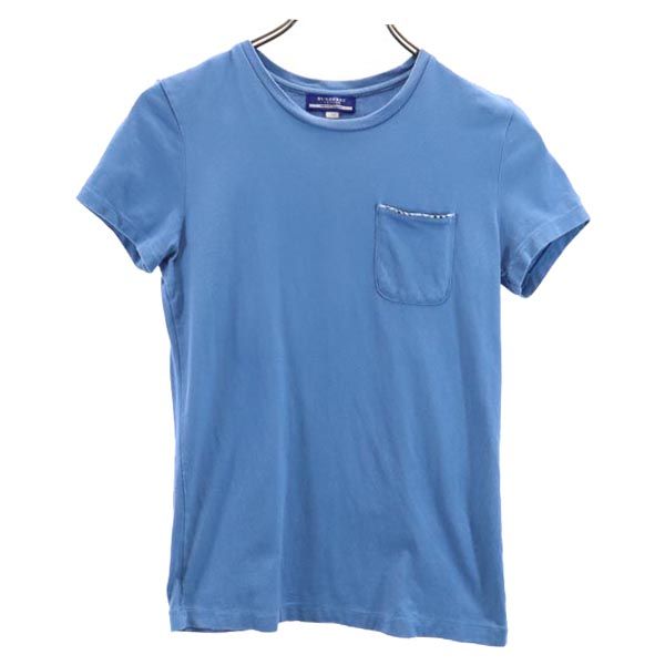 バーバリーブルーレーベル 半袖 Tシャツ M ブルー系 BURBERRY BLUE LABEL ポケT レディース 【中古】 【230831】 メール便可