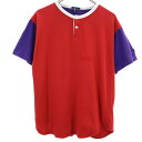 ラルフローレン 半袖 ヘンリーネック Tシャツ M レッド系 RALPH LAUREN レディース 【中古】 【240502】