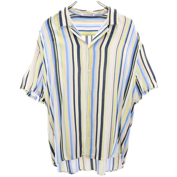 【中古】オープンカラーストライプ半...