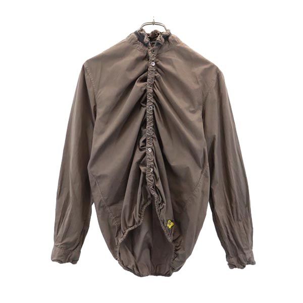 アンダーカバー アシンメトリー 長袖 シャツ 2 ブラウン系 UNDERCOVER 日本製 変形 カットソー レディース 【中古】 【230913】