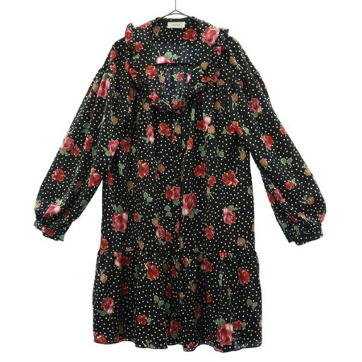 デイシー 花柄 長袖 チュニック F ブラック系 DEICY 日本製 ワンピース レディース 【中古】 【230915】 メール便可 デイシー 花柄 長袖 チュニック F ブラック系 DEICY 日本製 ワンピース レディース 【中古】 【230915】 メール便可